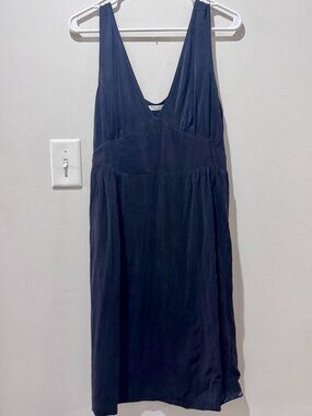 LA relaxed Cupro V Dress--sz L